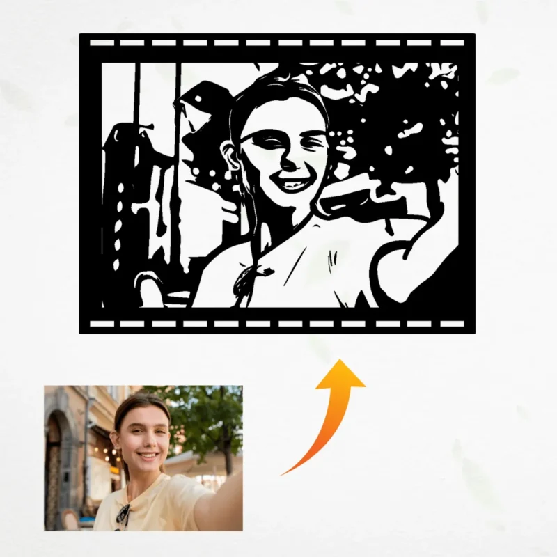 Film Border-Film Strip Border-Custom Metal Portrait Wall Art-79