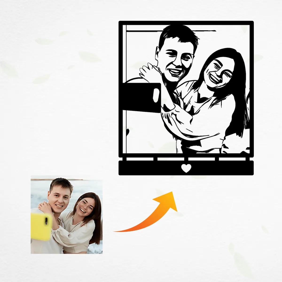 Romantic-Selfie-Frame-Custom-Metal-Portrait-Wall-Art-31
