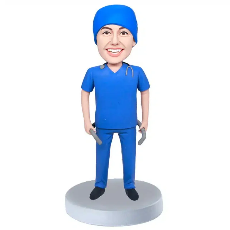 Custom-Male-Surgeon-Doctor-Physician-Bobblehead-In-Dark-Blue-Scrubs-d1