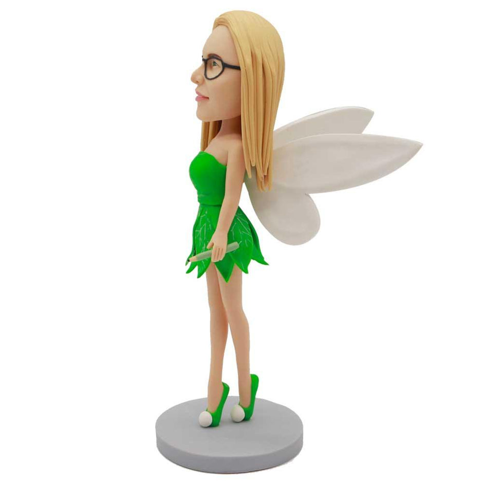 Elf-In-Green-Skirt-With-A-Pair-Of-Wings-Custom-Figure-Bobblehead