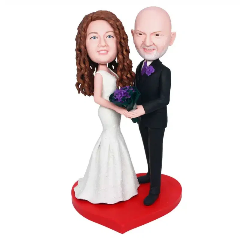 Loving-couple-happy-on-anniversary-custom-dress-bobblehead-doll-d1