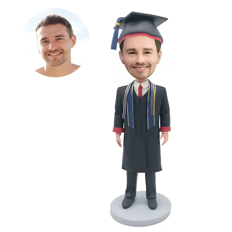 custom handsome male graduation bobbleheads