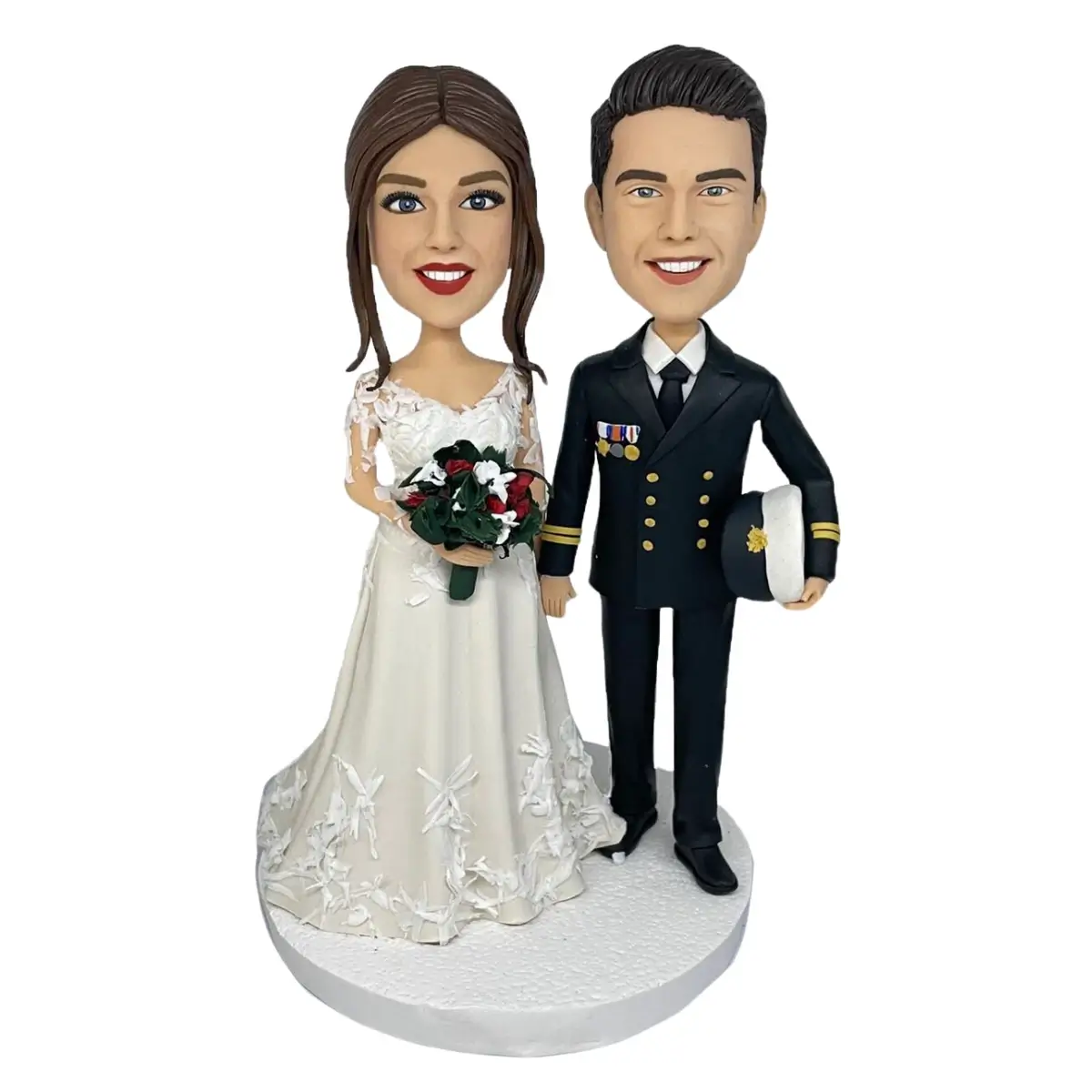 Bobblehead Couple-Army_Soldier Wedding Cake Bobblehead Doll