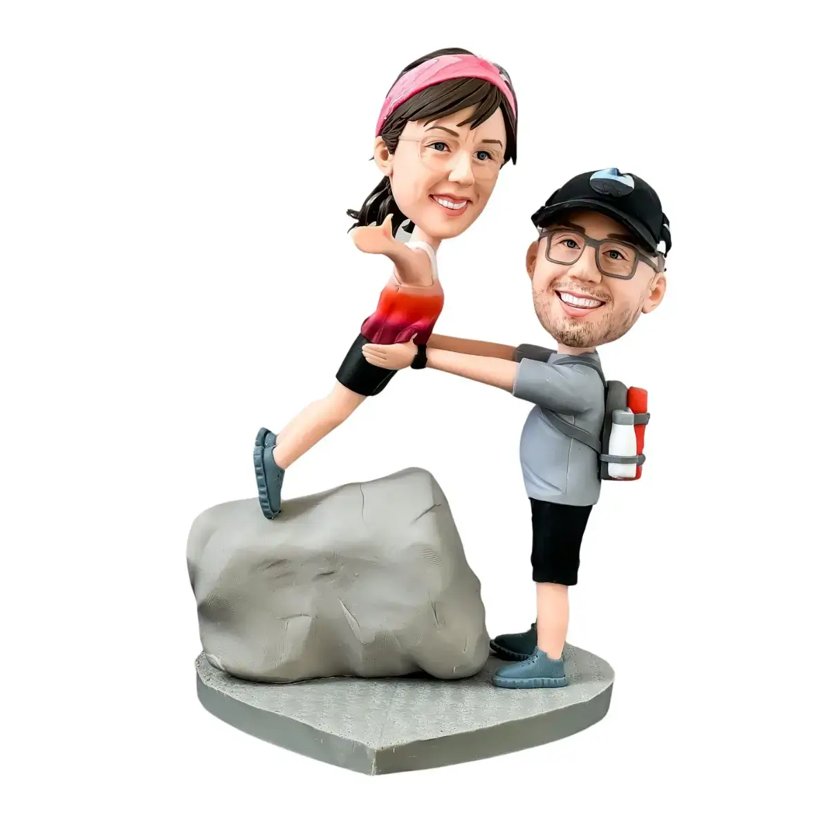 Couple bubblehead phones-custom portraits-wedding gifts-anniversary gifts-personalized miniature figurines