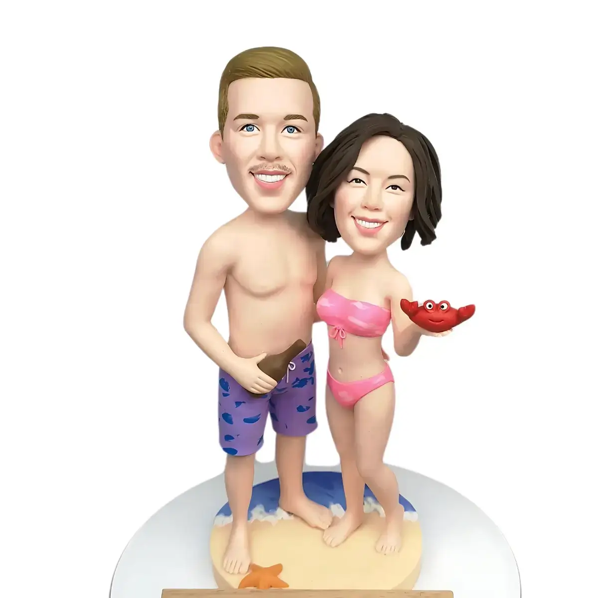 Custom Beach Couple-Custom Anniversary Couple-Personalized Valentine Statue-Gifts