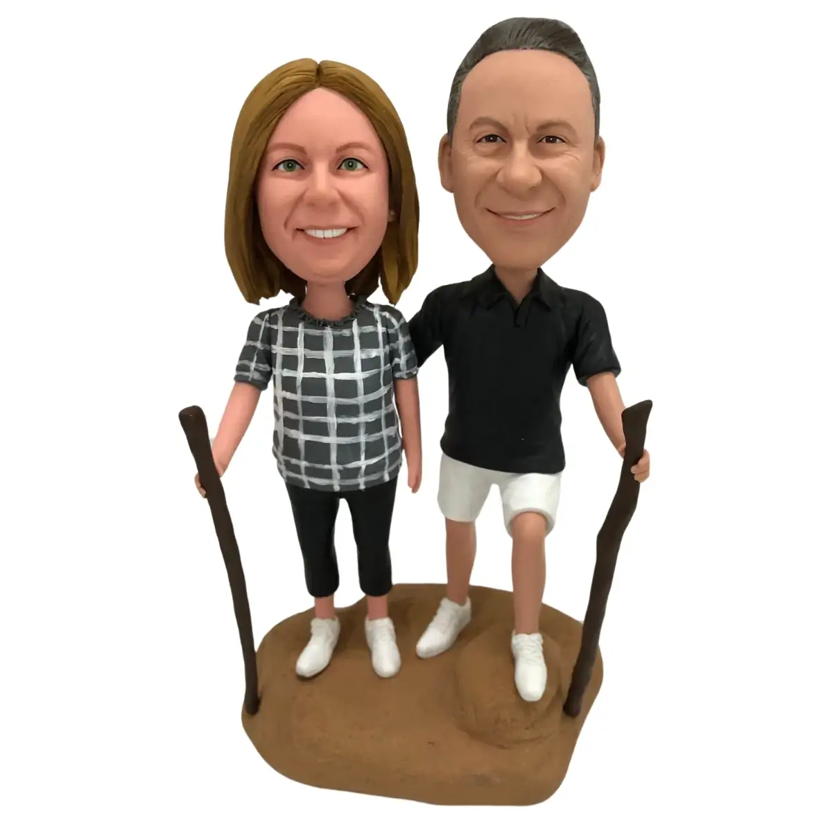 Custom Climbing Couple Bobble Head-50th Anniversary Gift for Parents-Personalized Happy Couple Bobble Head