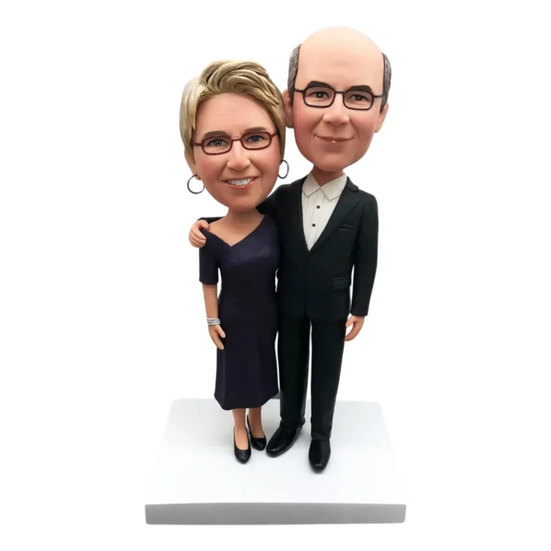 Custom Couple Bubble Head-Custom Wedding Cake Top Bubble Head-Custom Couple Character Birthday Gift for Parents