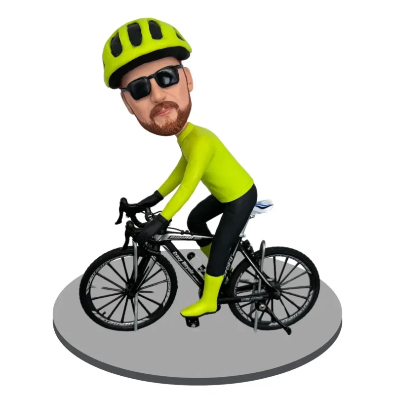 Custom Rider Bobble Head-Personalized Bike Figure-Custom Rider Sculpture Birthday Gift-Custom Bobble Head Mountain Bike Racing