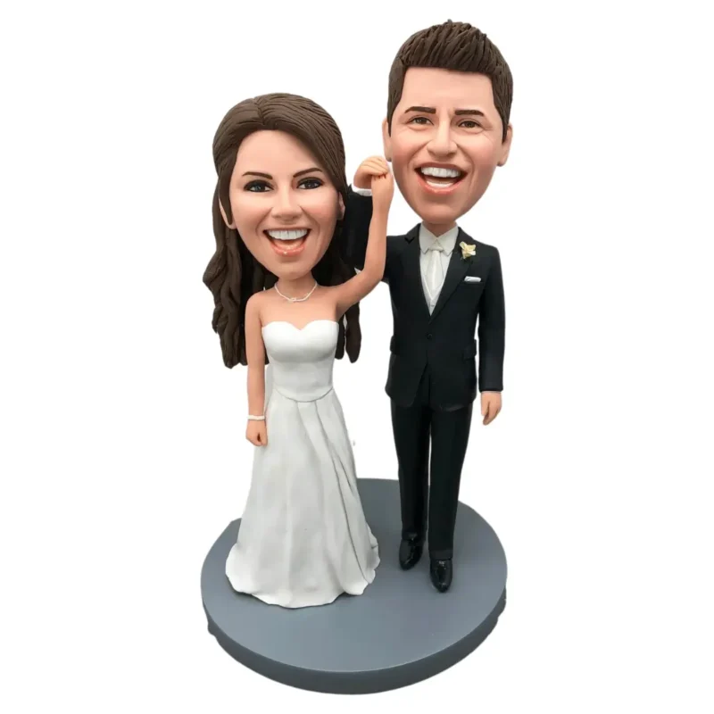 Custom Wedding Cake Top Bubble Heads-Custom Couple Bubble Heads Wedding Gifts