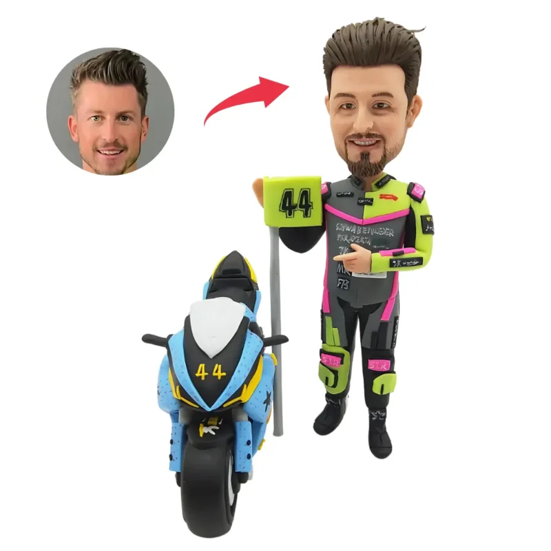 3D digital racing driver-racing souvenir bobblehead doll-gift for him