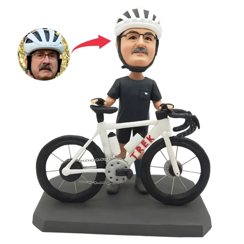 Bike Enthusiast's Personalized Bobble Head-Dad's Custom Gift-Bobble Head Husband
