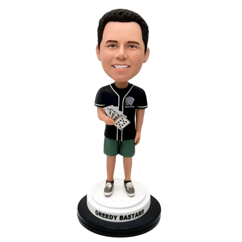Custom Poker King Bubble Head-Custom Poker Player Statue