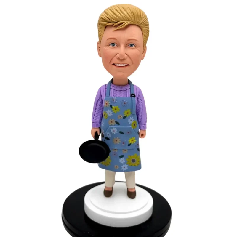 Custom housewife bobblehead doll head-Custom cooking chart-Custom mother bobblehead doll head