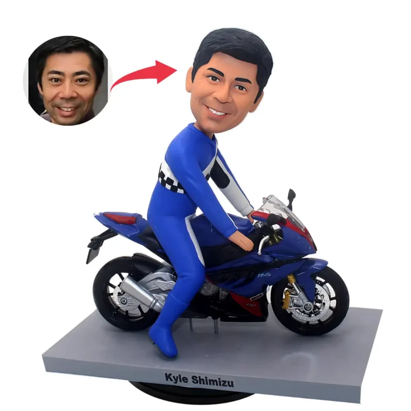 Custom racing bobblehead-Personalized motorcycle bobblehead-Custom wheel bobblehead doll