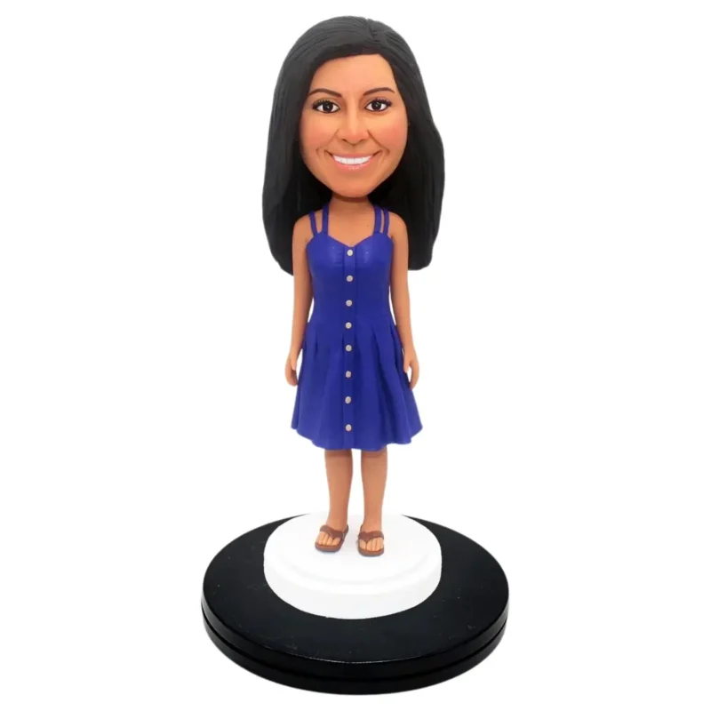Unique and romantic gift for her-custom wife bobblehead doll head-birthday gift